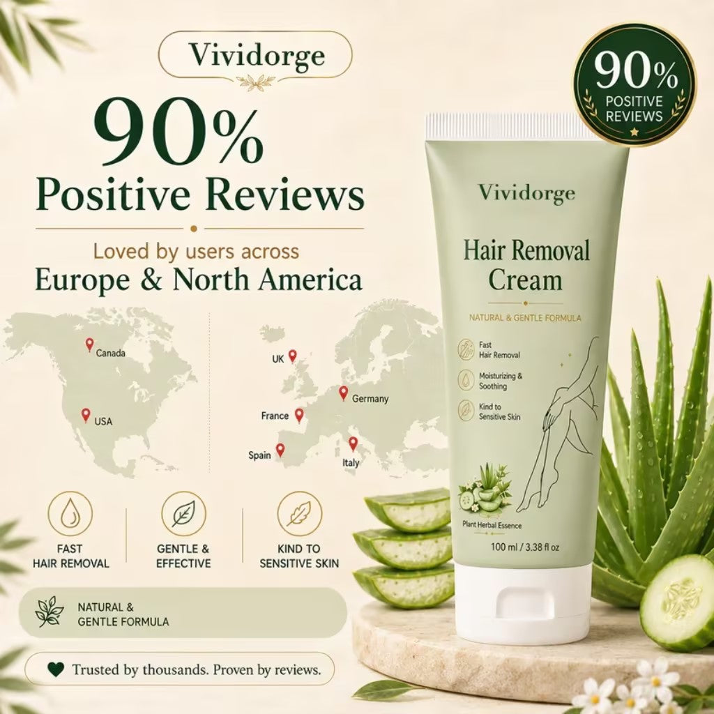 VIVIDORGE™ Natural Gentle Hair Removal Cream | For Women & Men, Sensitive Skin